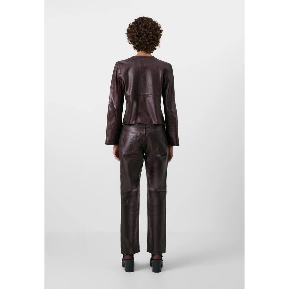 Gap x Cult Gaia Leather Tie-Front Jacket Brown Medium NWT - Picture 11 of 11